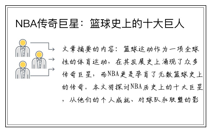 NBA传奇巨星：篮球史上的十大巨人